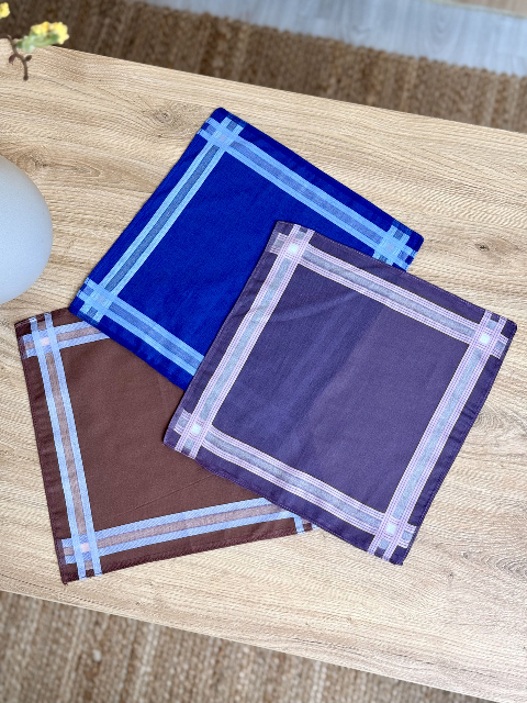 Чоловічий носовичок з батисту (12 штук в упаковці) 29 х 29см, Вид - 2 (В035-8-2) - зручність, практичність і охайність щодня