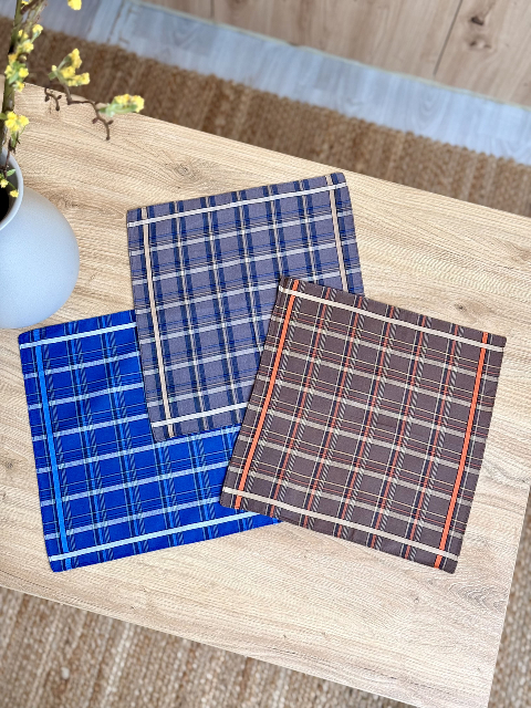 Чоловічий носовичок з батисту (12 штук в упаковці) 29 х 29см, Вид - 4 (В035-8-4) - зручність, практичність і охайність щодня