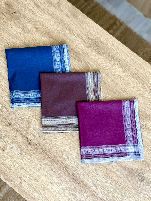 Чоловічий носовичок з сатину (12 штук в упаковці) 40 х 40 см, Вид - 3 (В035-9-3) - практичність і комфорт на кожен день