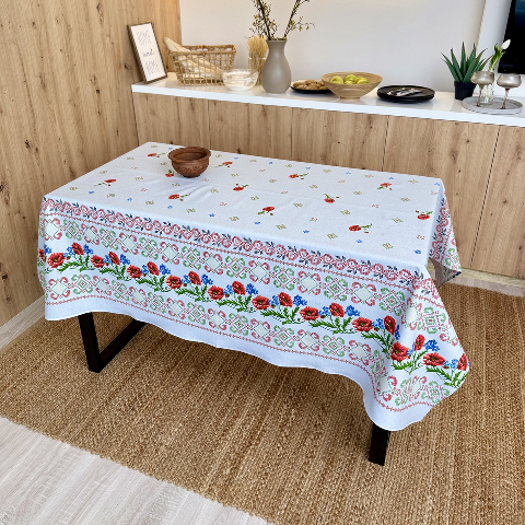 Скатертина бавовняна 220 х 150 см 