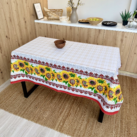 Скатертина бавовняна 220 х 150 см 